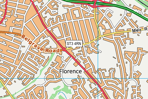 ST3 4RN map - OS VectorMap District (Ordnance Survey)