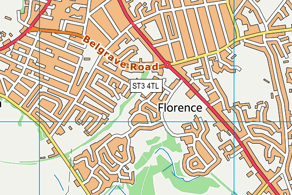 ST3 4TL map - OS VectorMap District (Ordnance Survey)