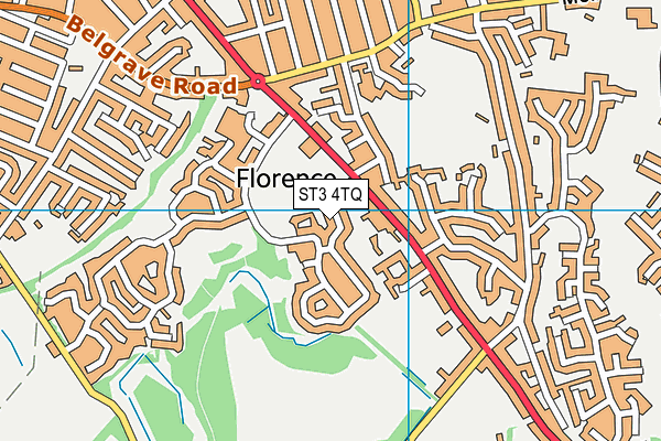 ST3 4TQ map - OS VectorMap District (Ordnance Survey)