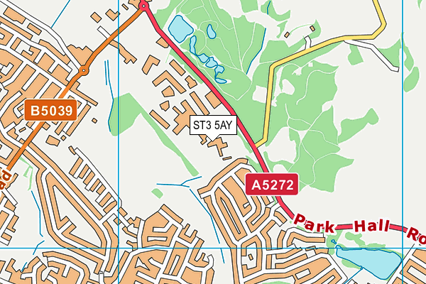 ST3 5AY map - OS VectorMap District (Ordnance Survey)