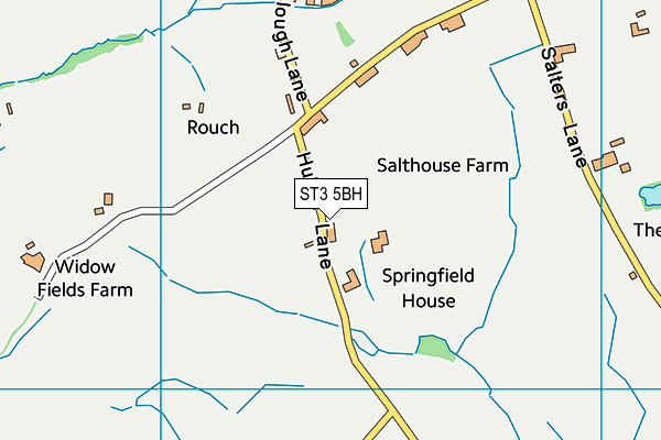 Parkhall Golf Course (Closed) map (ST3 5BH) - OS VectorMap District (Ordnance Survey)