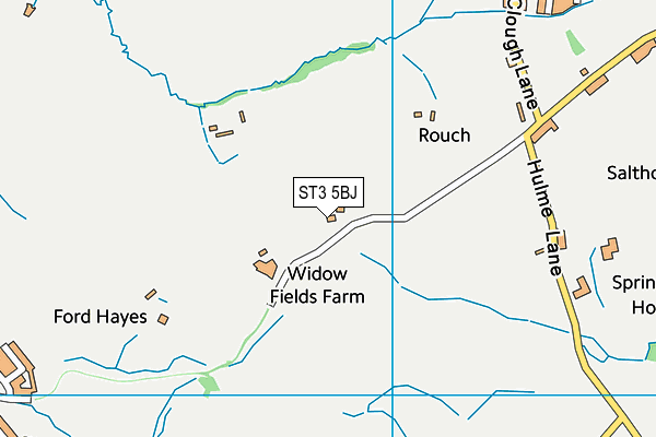 ST3 5BJ map - OS VectorMap District (Ordnance Survey)