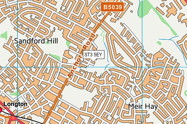 ST3 5EY map - OS VectorMap District (Ordnance Survey)