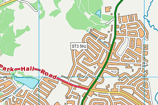 ST3 5HJ map - OS VectorMap District (Ordnance Survey)