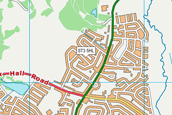 ST3 5HL map - OS VectorMap District (Ordnance Survey)