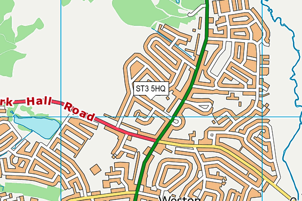 ST3 5HQ map - OS VectorMap District (Ordnance Survey)