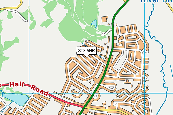 ST3 5HR map - OS VectorMap District (Ordnance Survey)