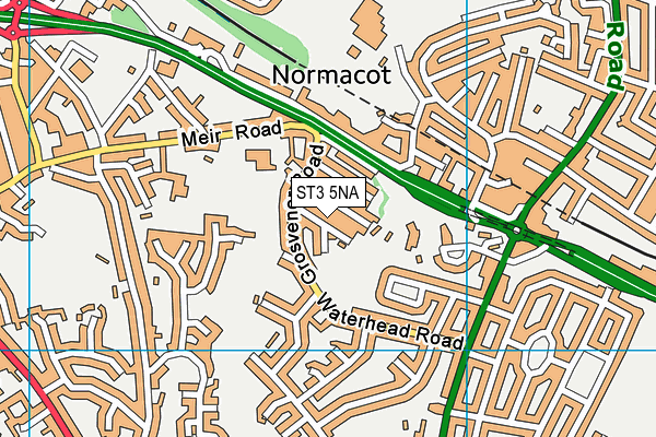 ST3 5NA map - OS VectorMap District (Ordnance Survey)