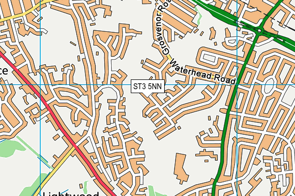 ST3 5NN map - OS VectorMap District (Ordnance Survey)
