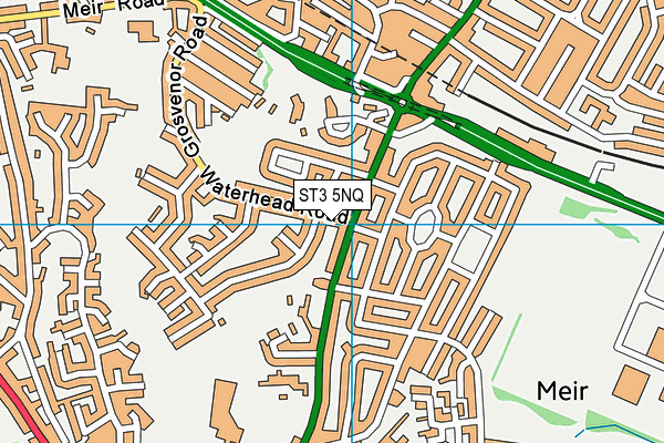 ST3 5NQ map - OS VectorMap District (Ordnance Survey)