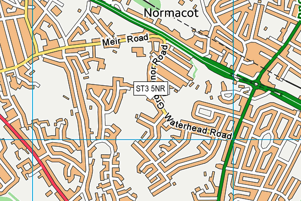 ST3 5NR map - OS VectorMap District (Ordnance Survey)