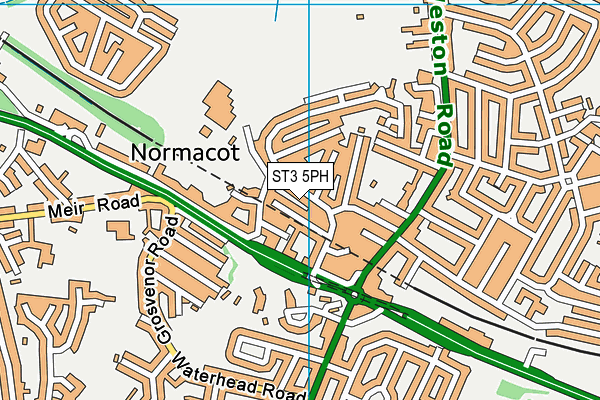 ST3 5PH map - OS VectorMap District (Ordnance Survey)