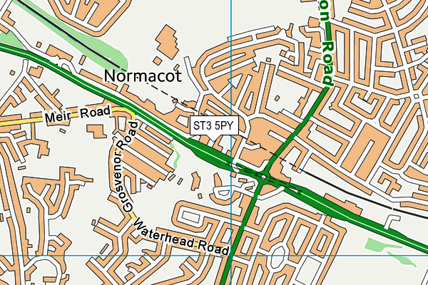 ST3 5PY map - OS VectorMap District (Ordnance Survey)