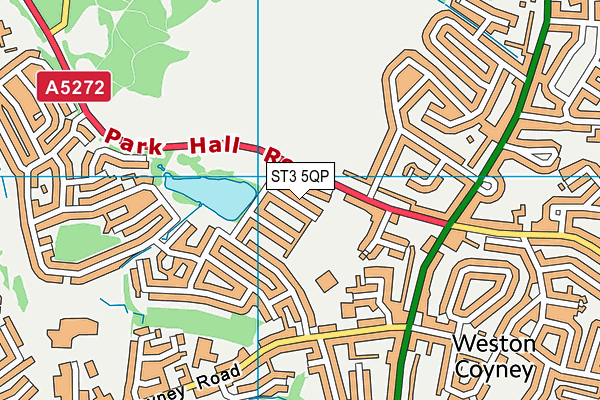 ST3 5QP map - OS VectorMap District (Ordnance Survey)