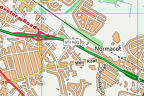 ST3 5QQ map - OS VectorMap District (Ordnance Survey)