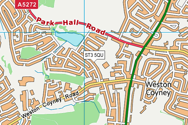 Park Hall Academy  map (ST3 5QU) - OS VectorMap District (Ordnance Survey)