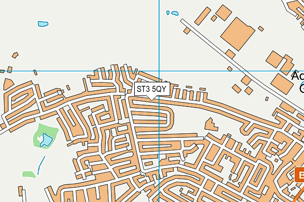 ST3 5QY map - OS VectorMap District (Ordnance Survey)