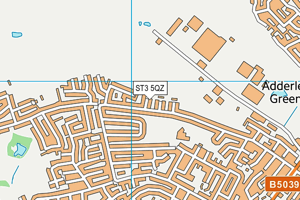 ST3 5QZ map - OS VectorMap District (Ordnance Survey)