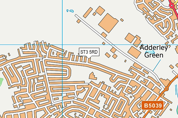 ST3 5RD map - OS VectorMap District (Ordnance Survey)