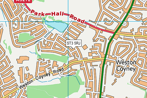 ST3 5RJ map - OS VectorMap District (Ordnance Survey)