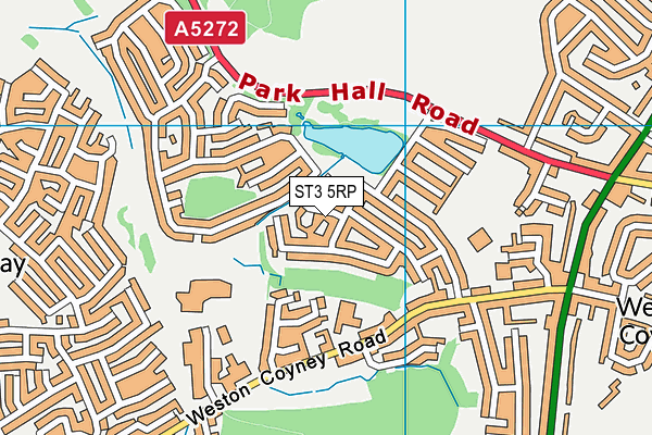 ST3 5RP map - OS VectorMap District (Ordnance Survey)