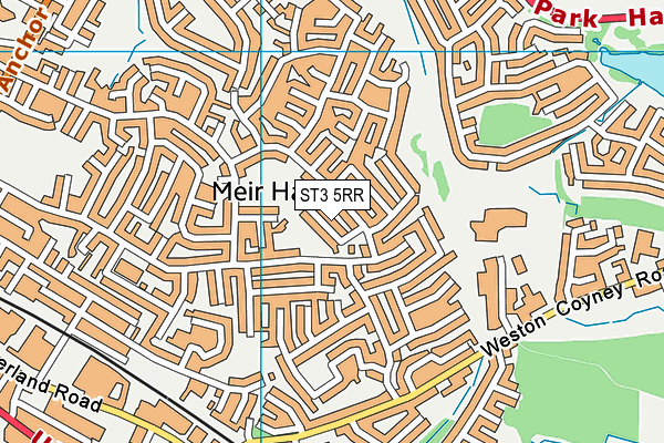 ST3 5RR map - OS VectorMap District (Ordnance Survey)