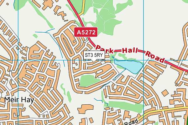 ST3 5RY map - OS VectorMap District (Ordnance Survey)