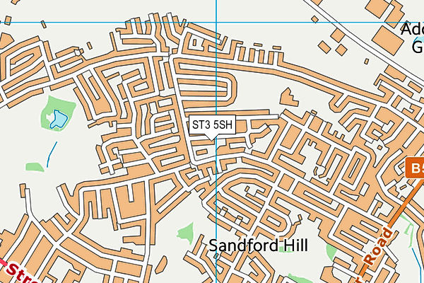 ST3 5SH map - OS VectorMap District (Ordnance Survey)