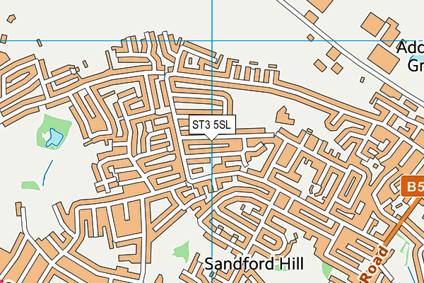 ST3 5SL map - OS VectorMap District (Ordnance Survey)