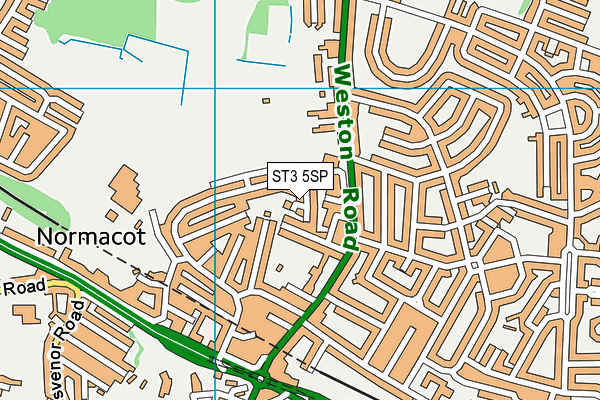 ST3 5SP map - OS VectorMap District (Ordnance Survey)