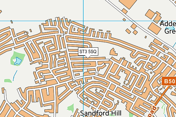 ST3 5SQ map - OS VectorMap District (Ordnance Survey)