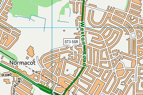 ST3 5SR map - OS VectorMap District (Ordnance Survey)