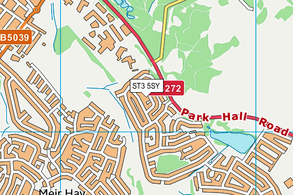 ST3 5SY map - OS VectorMap District (Ordnance Survey)