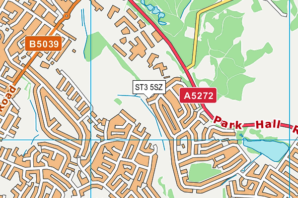 ST3 5SZ map - OS VectorMap District (Ordnance Survey)