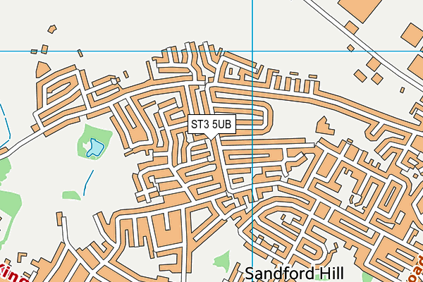 ST3 5UB map - OS VectorMap District (Ordnance Survey)