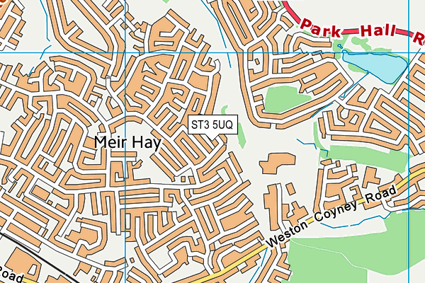 ST3 5UQ map - OS VectorMap District (Ordnance Survey)