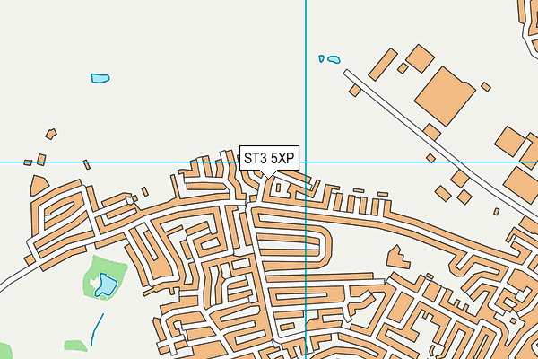 ST3 5XP map - OS VectorMap District (Ordnance Survey)