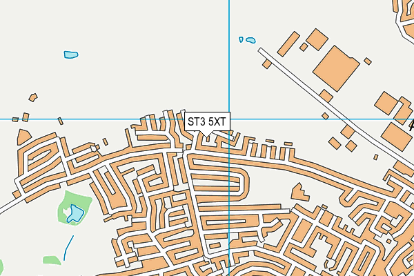 ST3 5XT map - OS VectorMap District (Ordnance Survey)