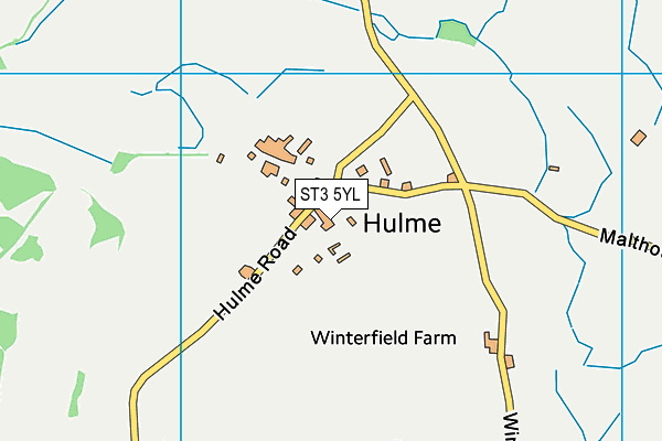 ST3 5YL map - OS VectorMap District (Ordnance Survey)