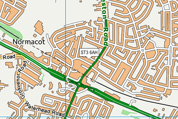 ST3 6AH map - OS VectorMap District (Ordnance Survey)