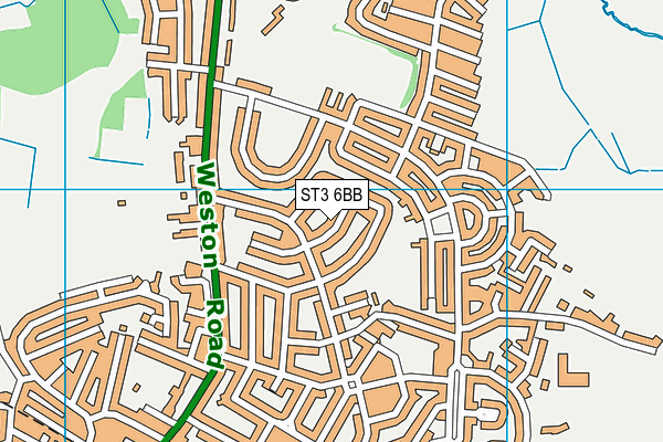 ST3 6BB map - OS VectorMap District (Ordnance Survey)