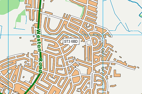 ST3 6BD map - OS VectorMap District (Ordnance Survey)