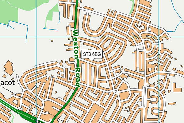 ST3 6BG map - OS VectorMap District (Ordnance Survey)