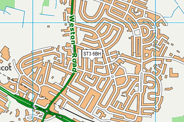 ST3 6BH map - OS VectorMap District (Ordnance Survey)