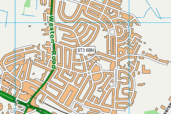 ST3 6BN map - OS VectorMap District (Ordnance Survey)