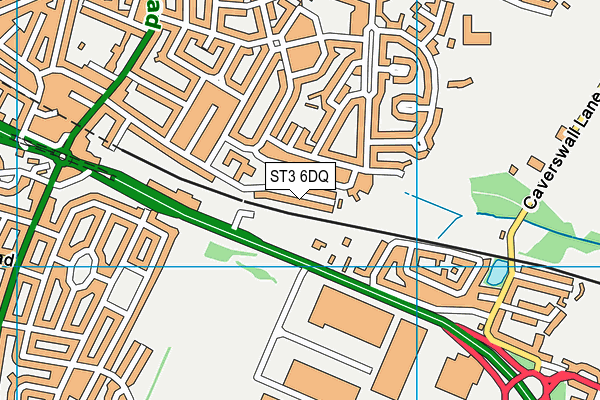 ST3 6DQ map - OS VectorMap District (Ordnance Survey)