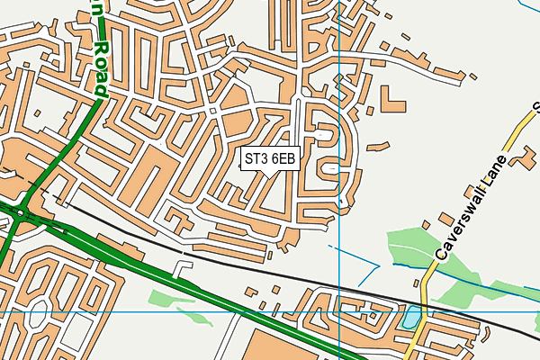 ST3 6EB map - OS VectorMap District (Ordnance Survey)