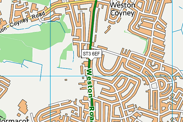 ST3 6EF map - OS VectorMap District (Ordnance Survey)