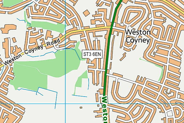 ST3 6EN map - OS VectorMap District (Ordnance Survey)