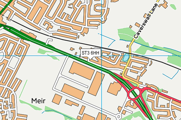 ST3 6HH map - OS VectorMap District (Ordnance Survey)